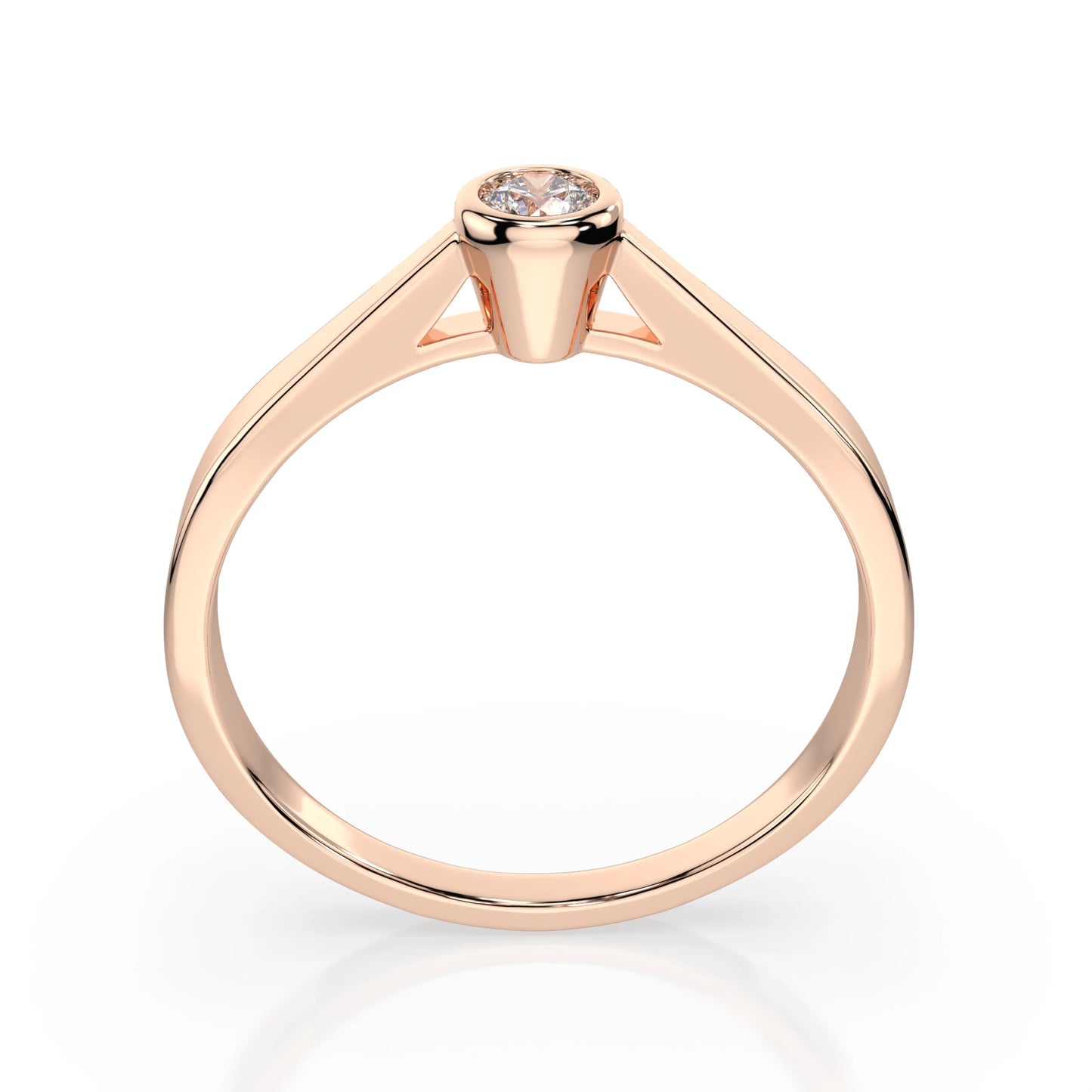 Solitär-Ring (Rund), 0.05 ct — 101-10010(2.3)