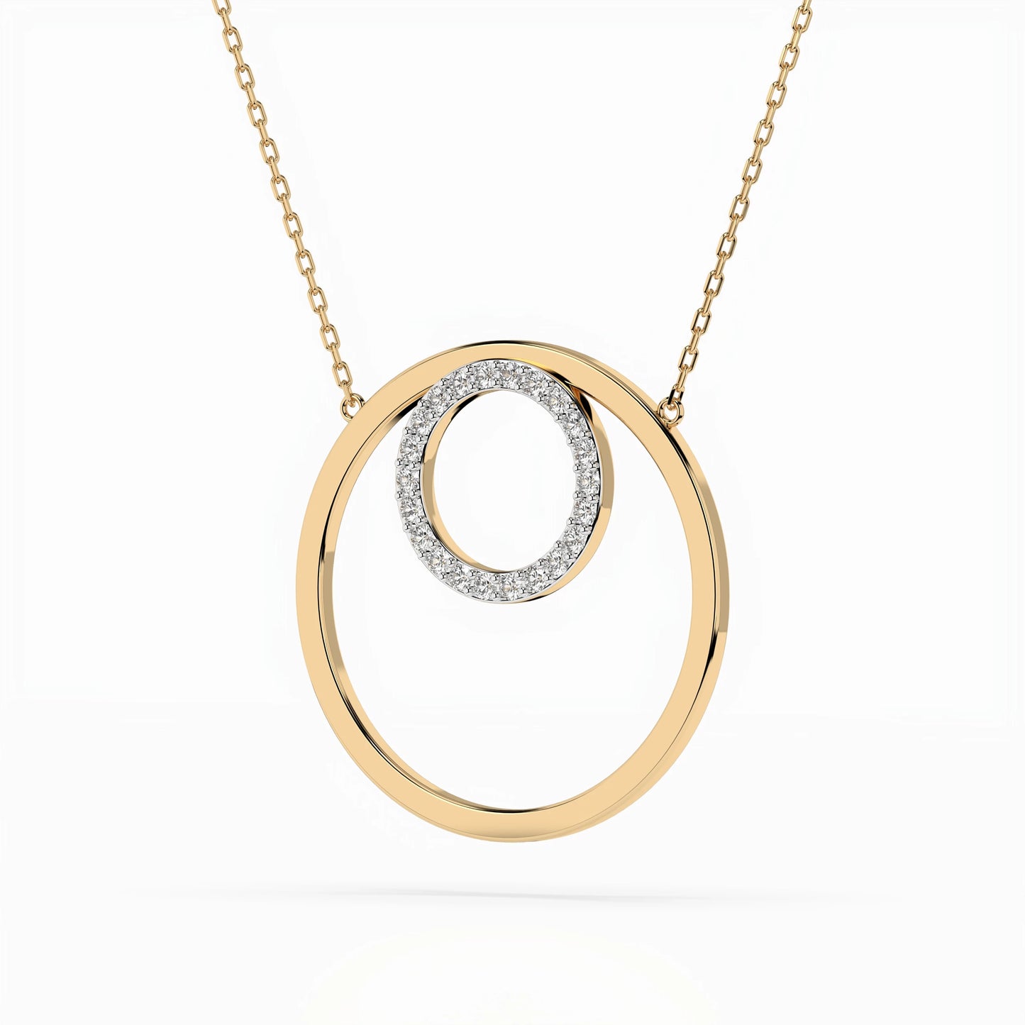 Minimalismus-Halskette (Rund), 0.13 ct — 104-10054