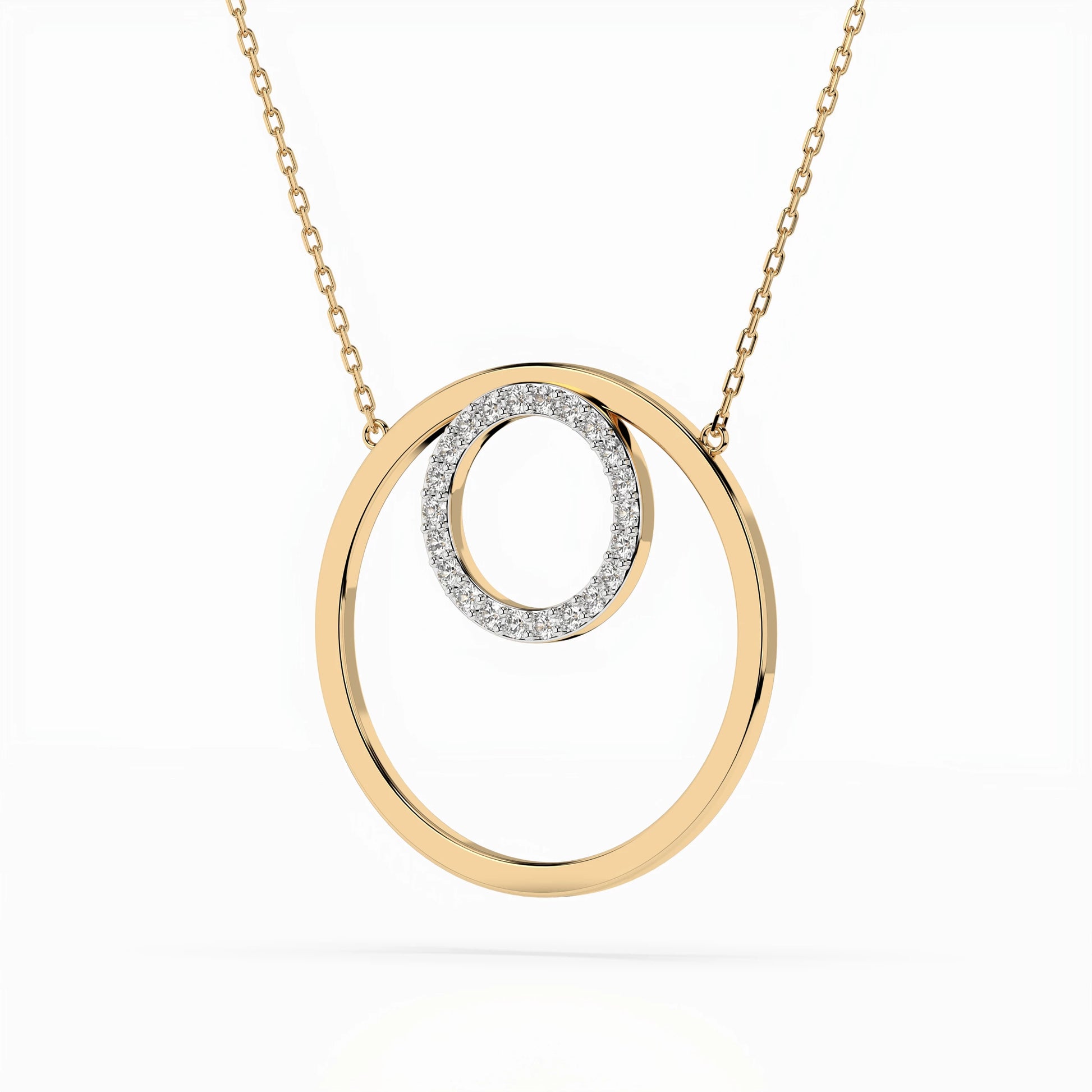 Minimalismus-Halskette (Rund), 0.13 ct — 104-10054