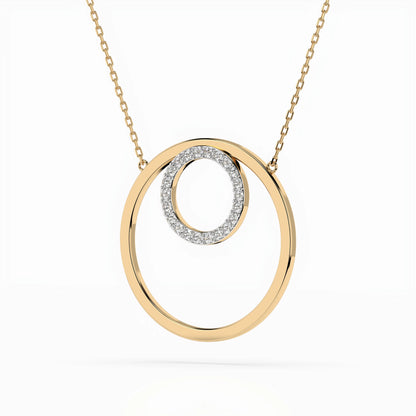 Minimalismus-Halskette (Rund), 0.13 ct — 104-10054