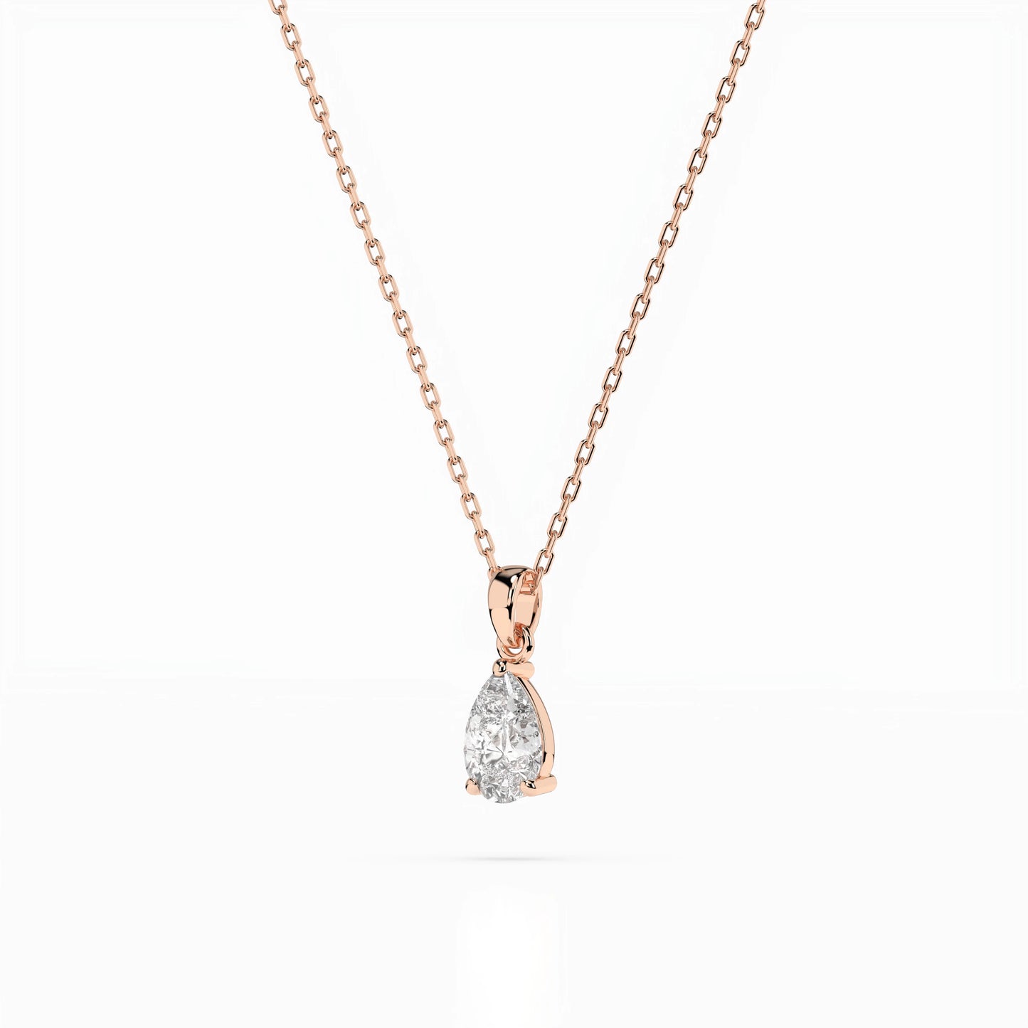Solitär-Halskette (Tropfen), 0.3 ct — 104-10067(0.30)PAR
