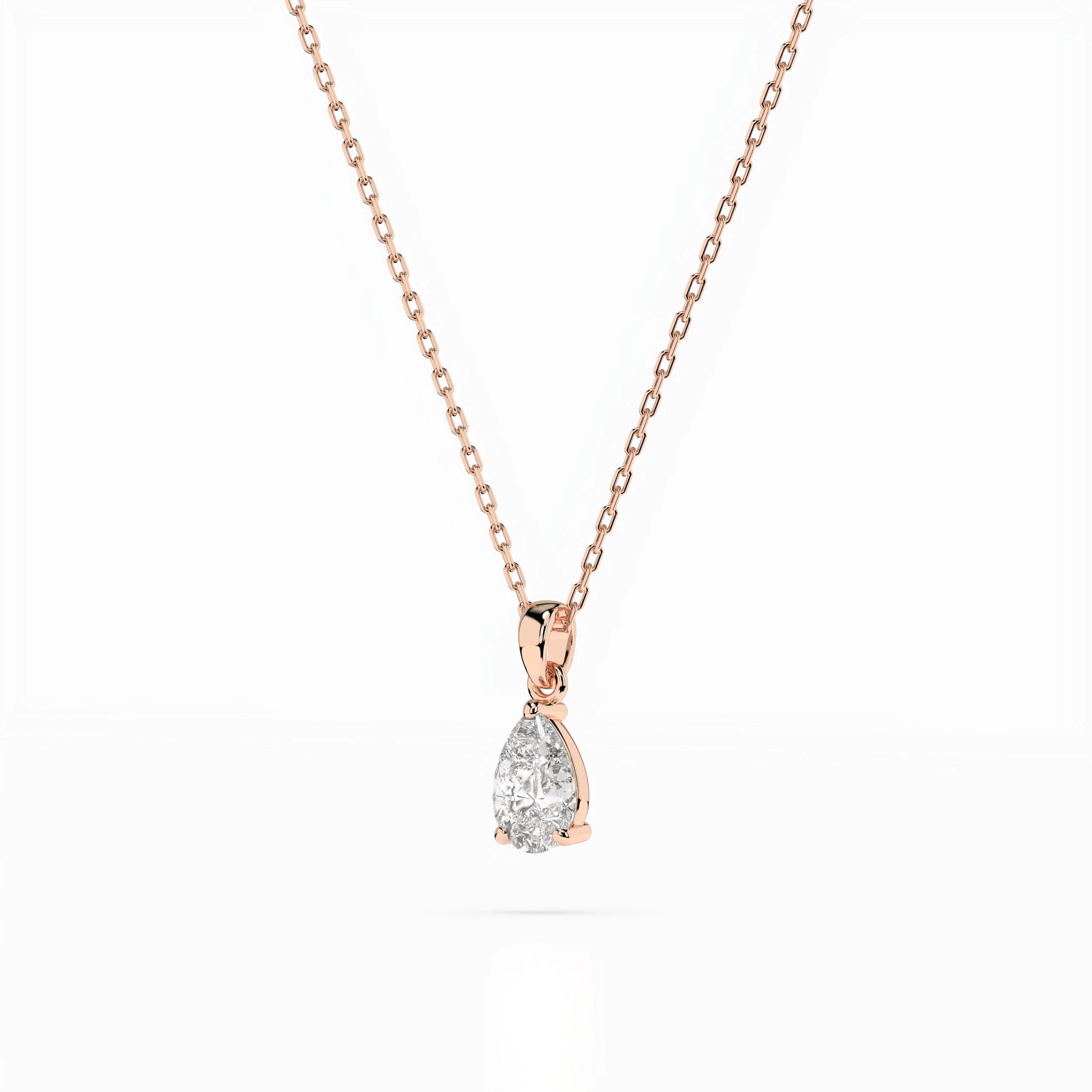 Solitär-Halskette (Tropfen), 0.3 ct — 104-10067(0.30)PAR