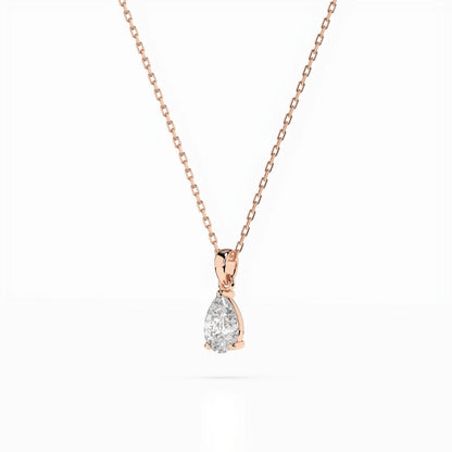 Solitär-Halskette (Tropfen), 0.3 ct — 104-10067(0.30)PAR