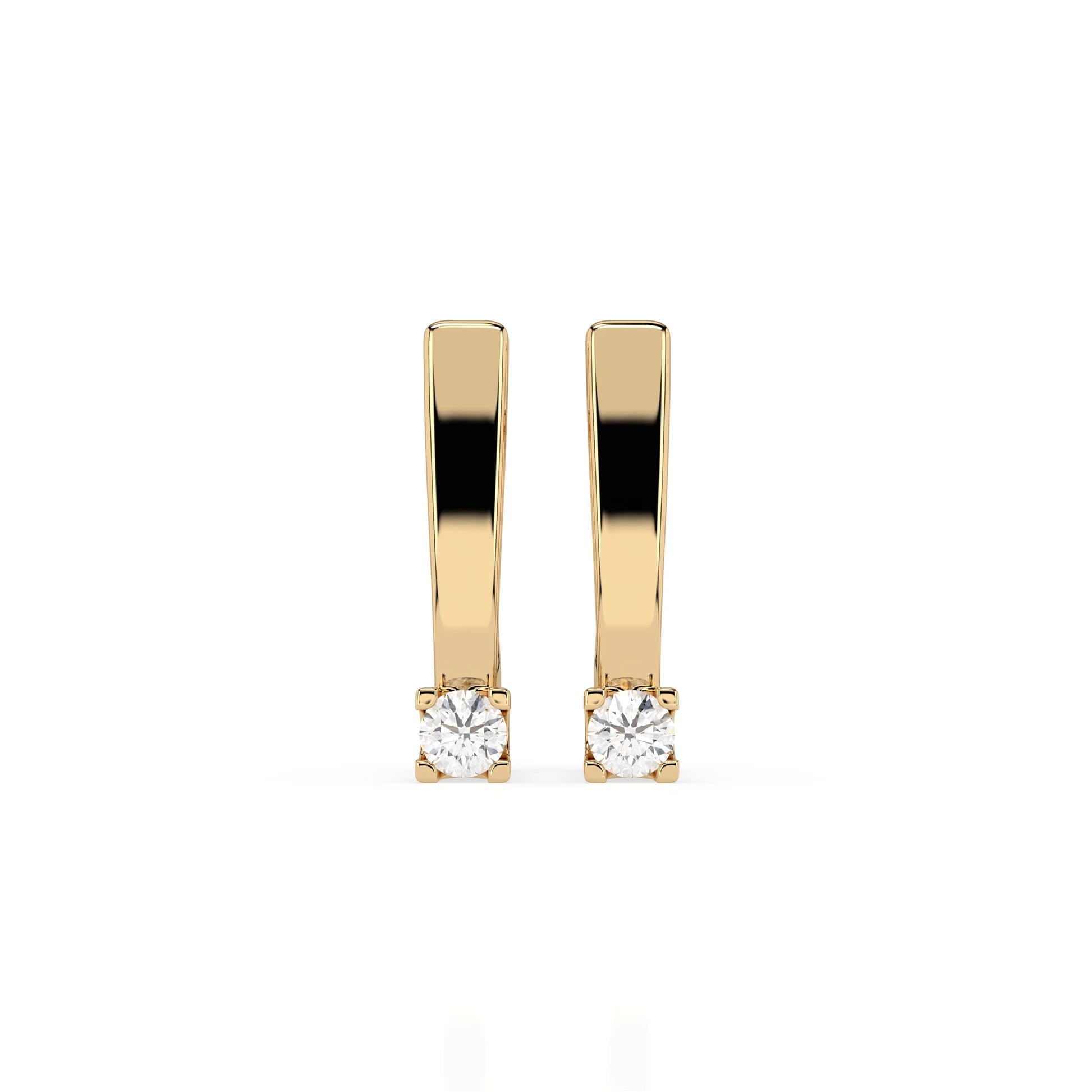 Solitär-Ohrringe mit englischem Verschluss (Rund), 0.15 ct — 102-10036(2.7)