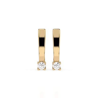 Solitär-Ohrringe mit englischem Verschluss (Rund), 0.15 ct — 102-10036(2.7)
