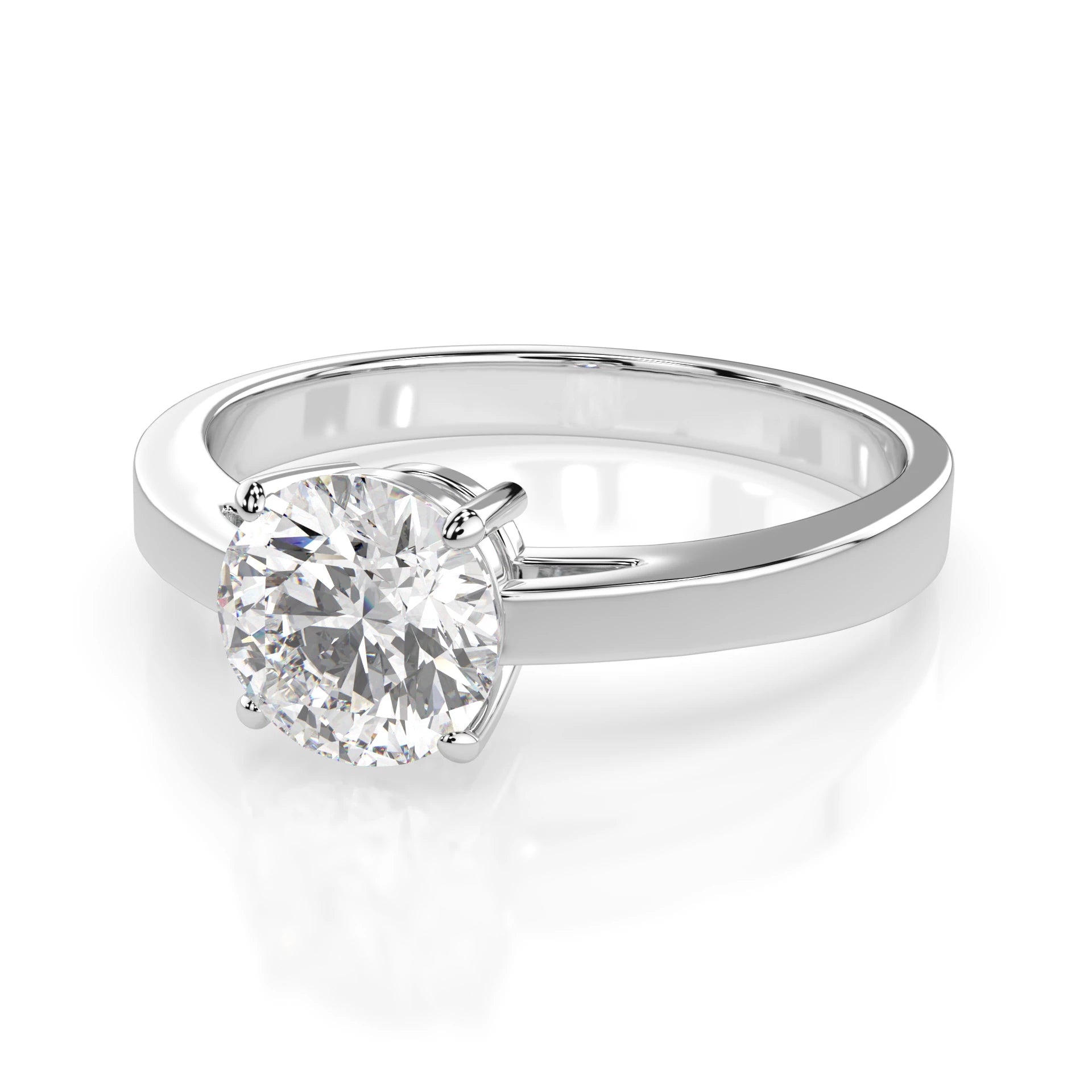Solitär-Ring (Rund), 0.7 ct — 101-10012/1(5.7)
