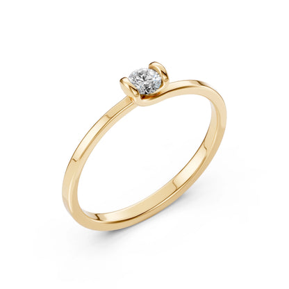 Solitär-Ring (Rund), 0.15 ct — 101-10016(3.4)