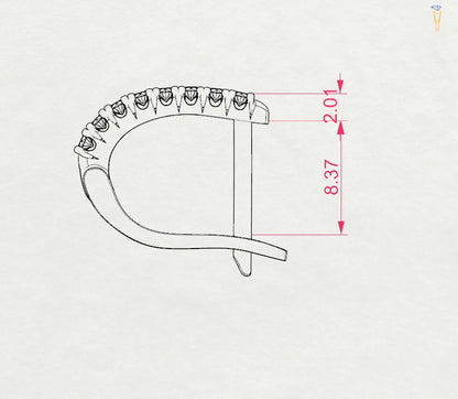 Eternity-Ohrringe (Rund), 0.32 ct — 102-10044/2
