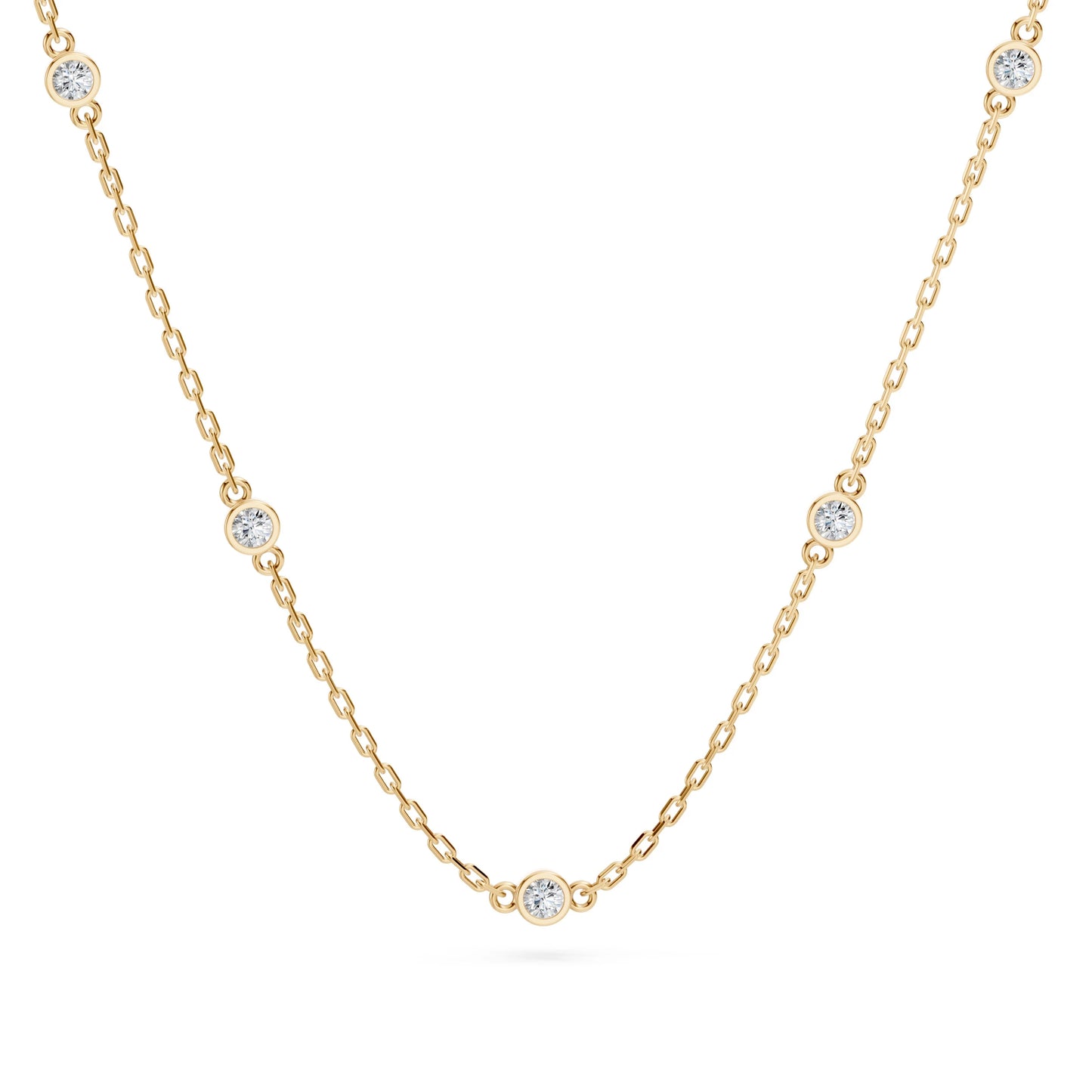 Minimalismus-Halskette (Rund), 0.14 ct — 104-10080/5(1.9)