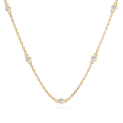 Minimalismus-Halskette (Rund), 0.14 ct — 104-10080/5(1.9)