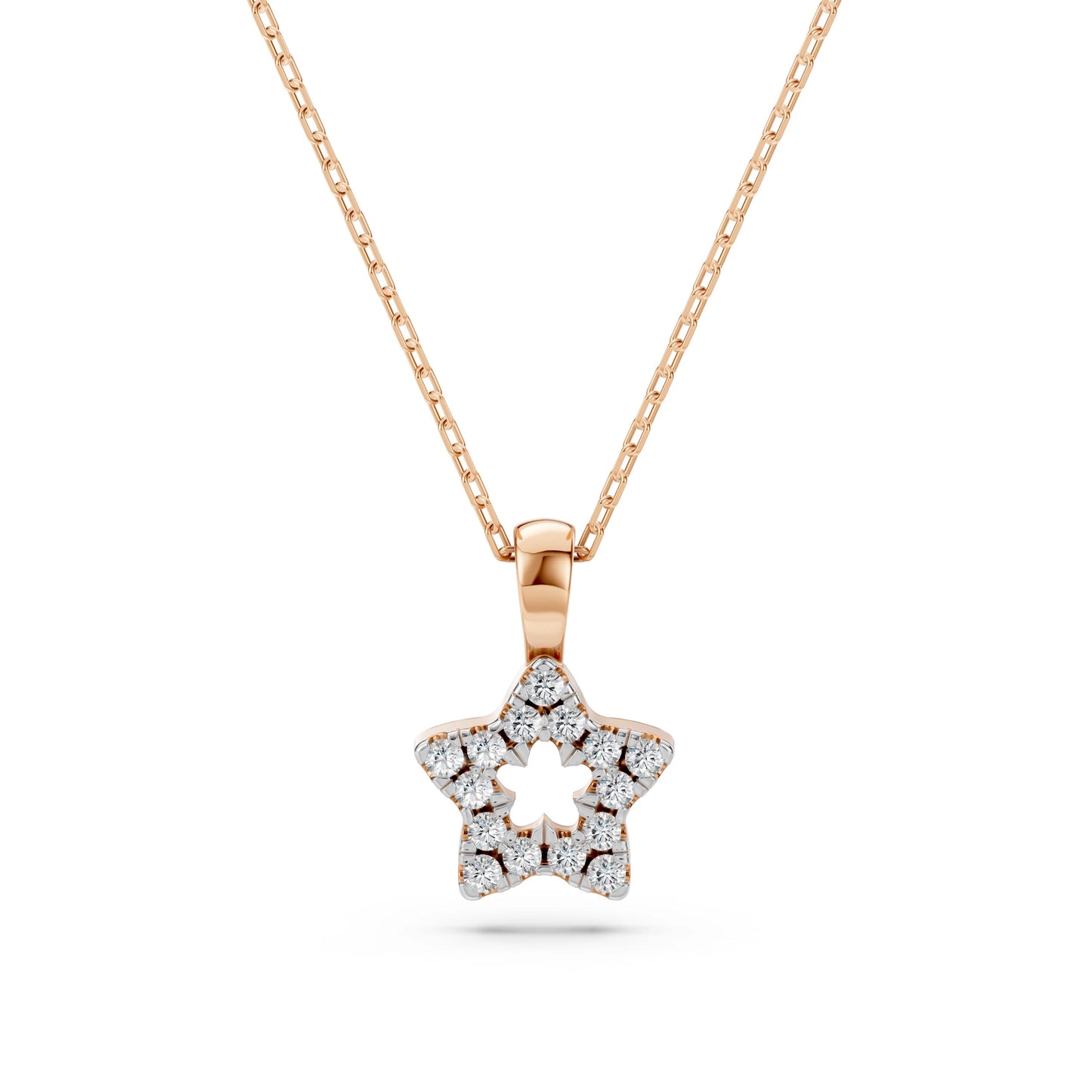 Minimalismus-Halskette (Rund), 0.08 ct — 104-10078
