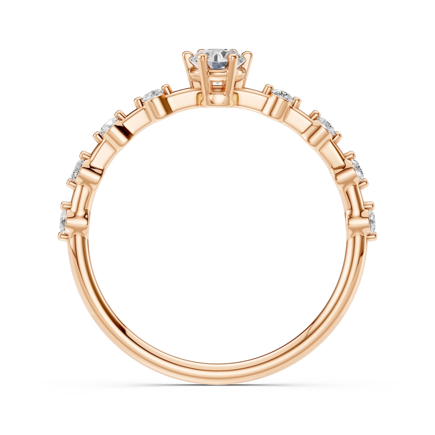 Solitär-Eternity-Ring (Rund), 0.2 ct — 101-10144(3.7)