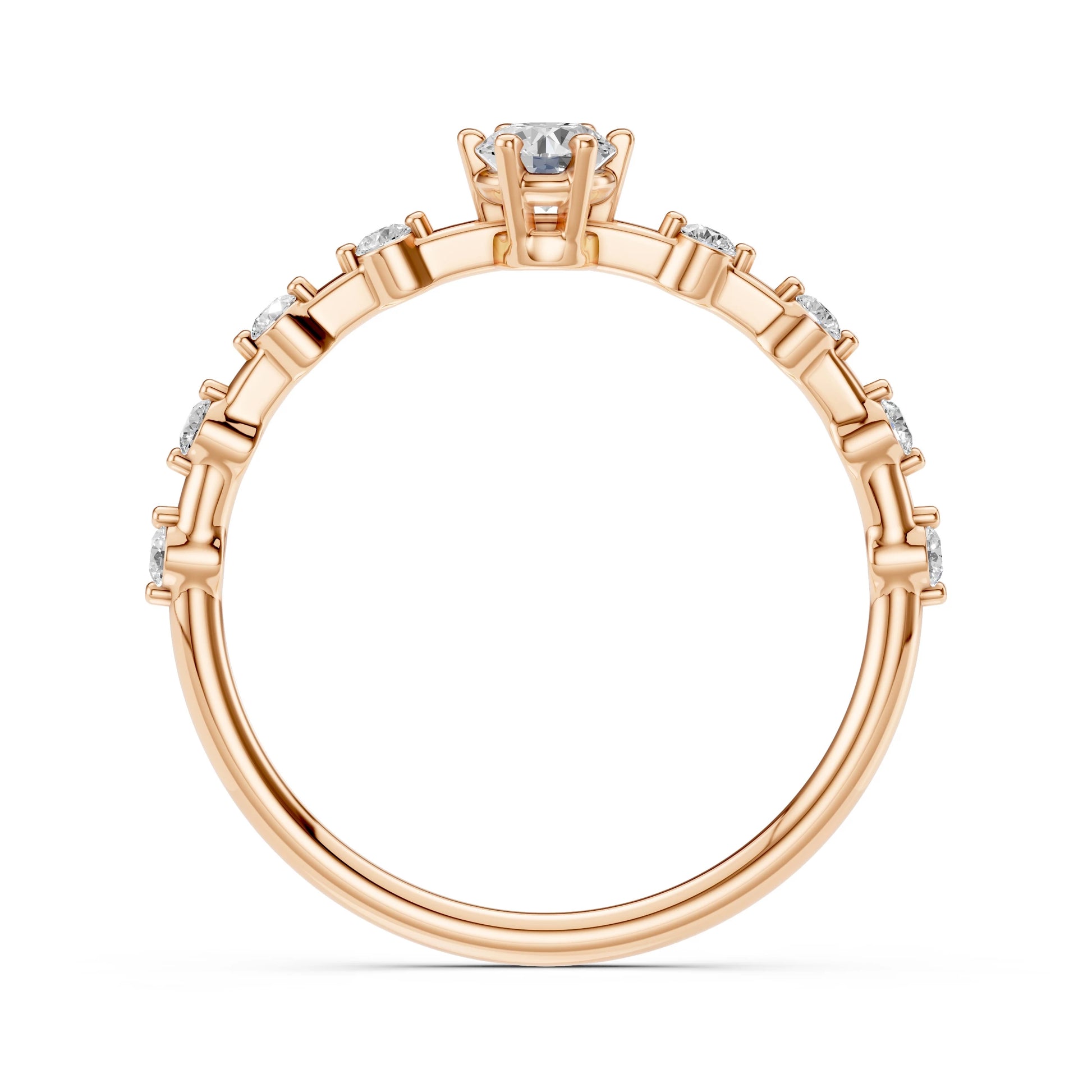 Solitär-Eternity-Ring (Rund), 0.2 ct — 101-10144(3.7)