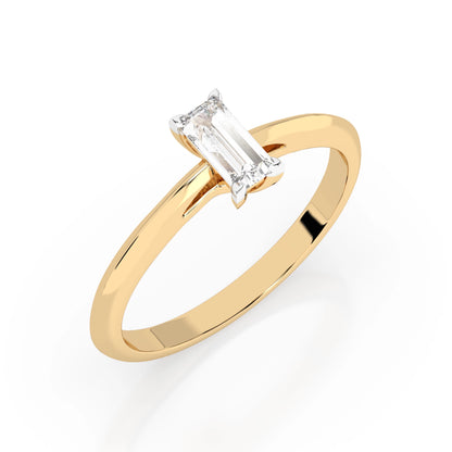 Solitär-Ring (Baguette), 0.3 ct — 101-10190(0.30)BAQ