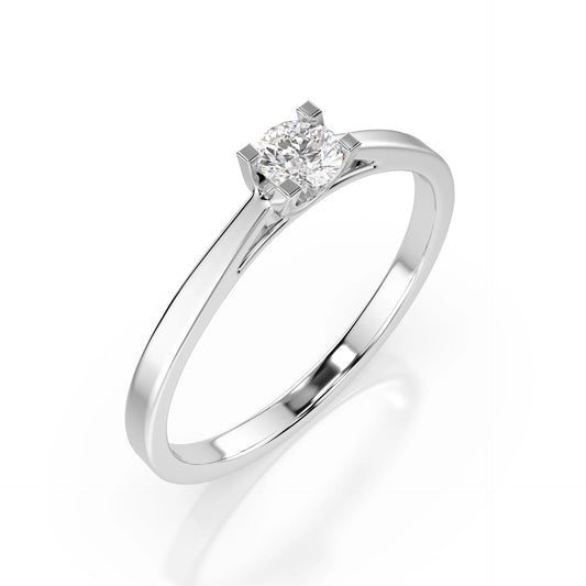 Solitär-Ring (Rund), 0.15 ct — 101-10020(3.4)
