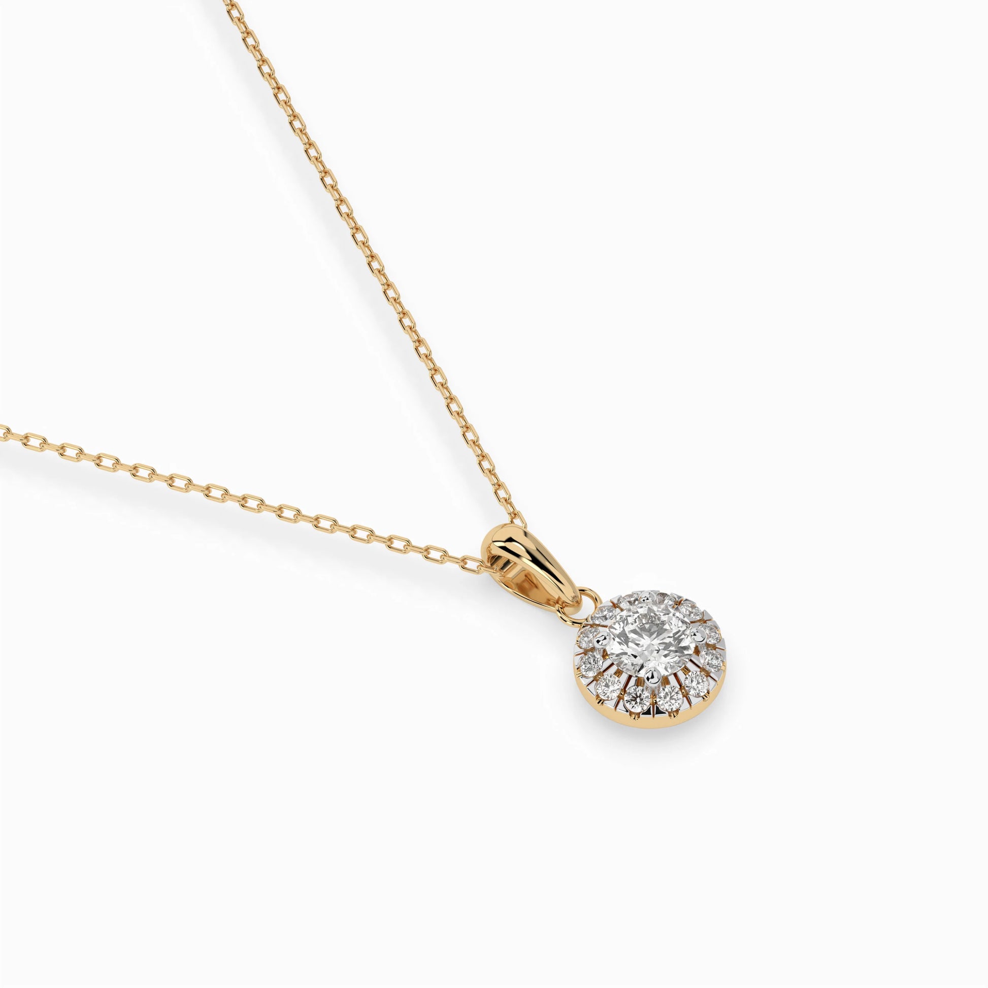 Solitär-Eternity-Halskette (Rund), 0.2 ct — 104-10053(3.7)