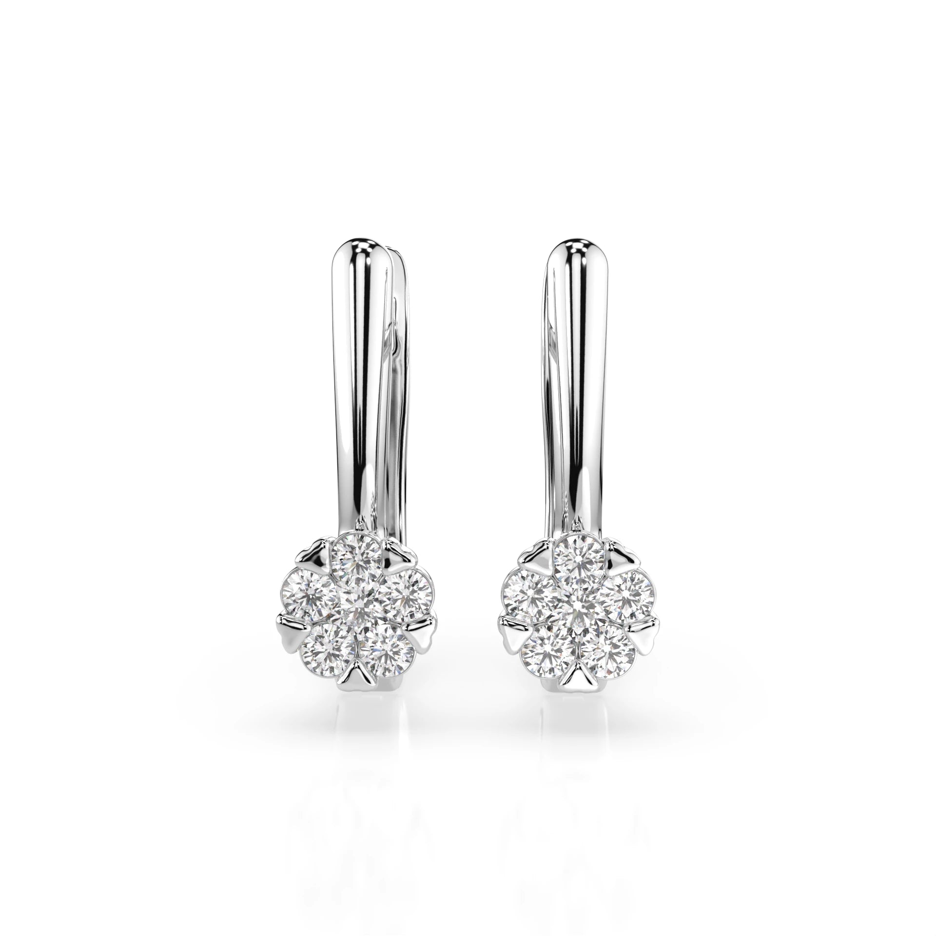 Illusion-Ohrringe (Rund), 0.06 ct — 102-10015/1(2.0)