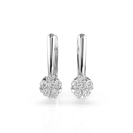 Illusion-Ohrringe (Rund), 0.06 ct — 102-10015/1(2.0)
