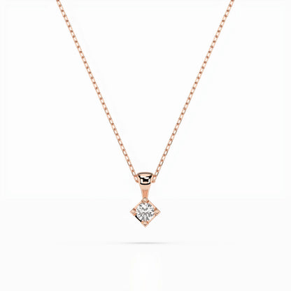 Solitär-Halskette (Rund), 0.08 ct — 104-10014(2.7)