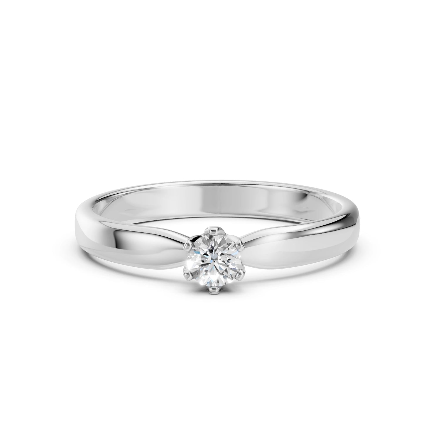 Solitär-Ring (Rund), 0.15 ct — 101-10040(3.4)