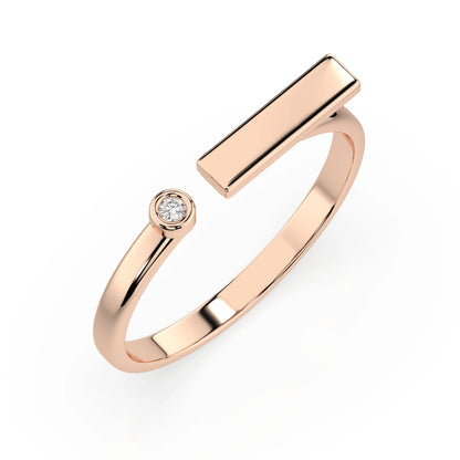 Minimalismus-Ring (Rund), 0.02 ct — 101-10066