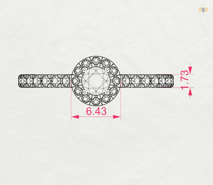 Solitär-Eternity-Ring (Rund), 0.2 ct — 101-10095(3.7)