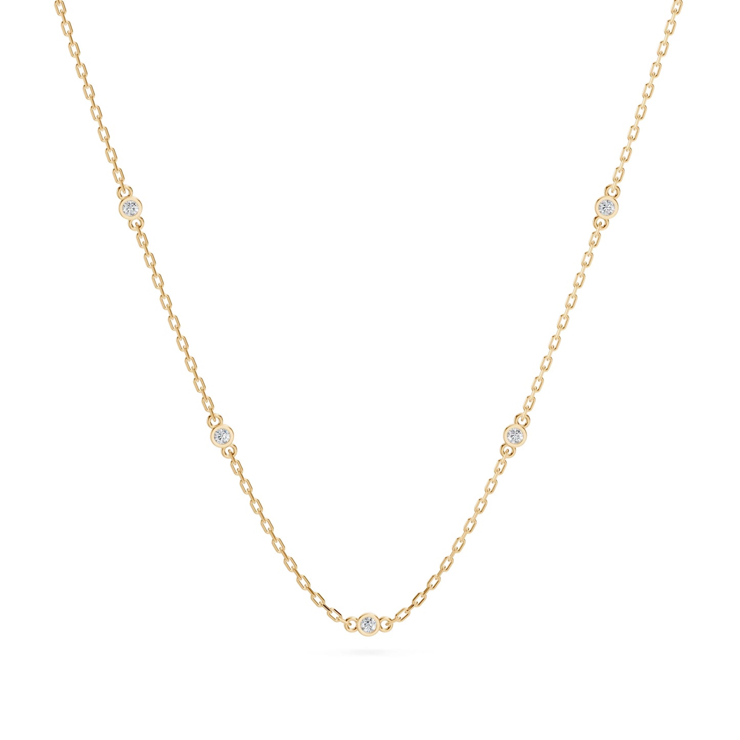 Minimalismus-Halskette (Rund), 0.07 ct — 104-10080/5(1.4)