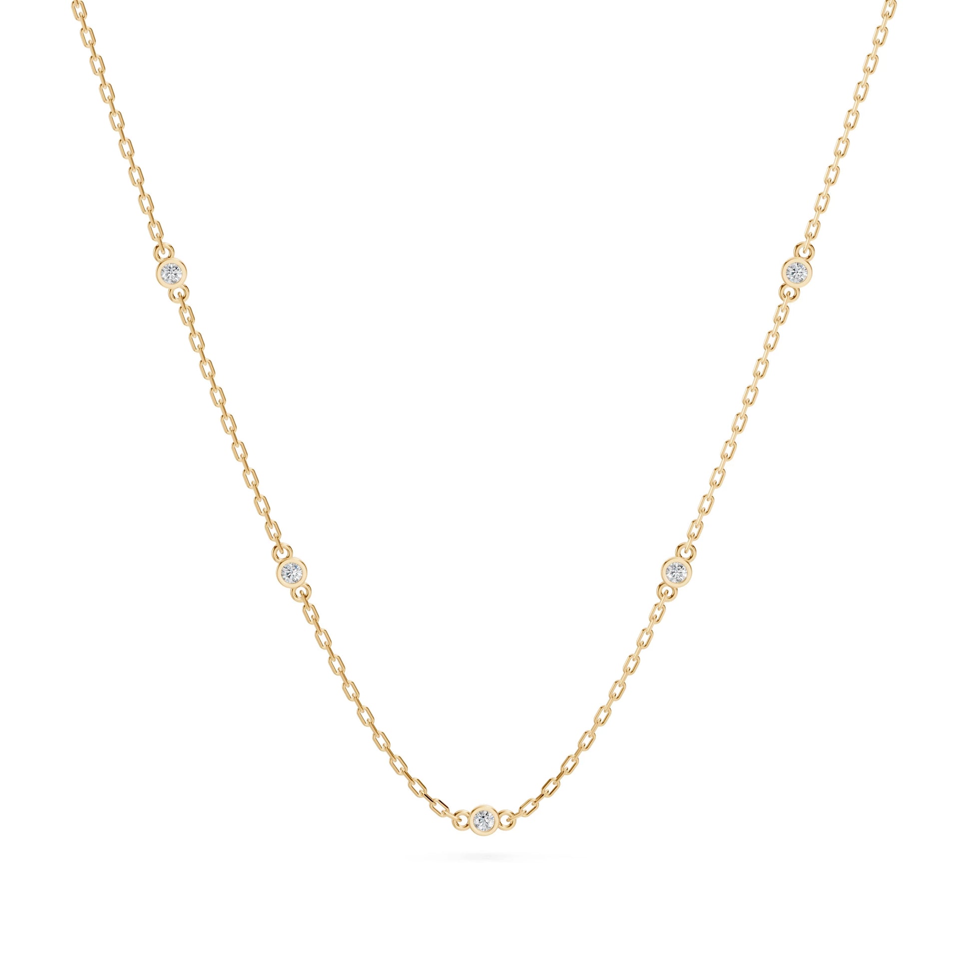 Minimalismus-Halskette (Rund), 0.07 ct — 104-10080/5(1.4)