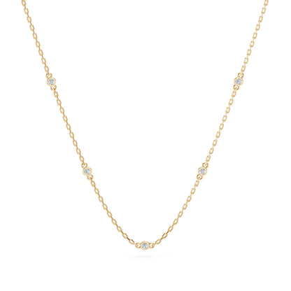Minimalismus-Halskette (Rund), 0.07 ct — 104-10080/5(1.4)