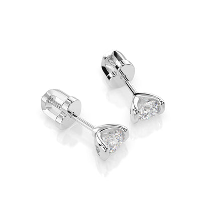 Solitär-Schmetterling-Ohrringe (Rund), 0.6 ct — 102-10016(4.2)