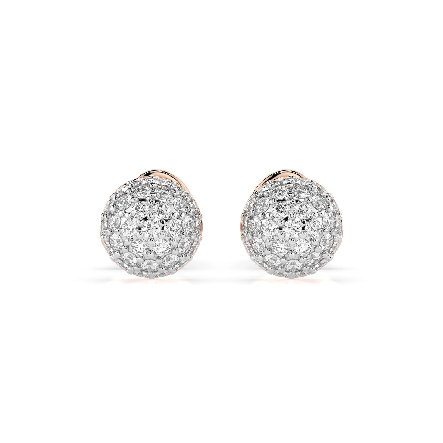 Illusion-Ohrringe (Rund), 0.32 ct — 102-10090/1