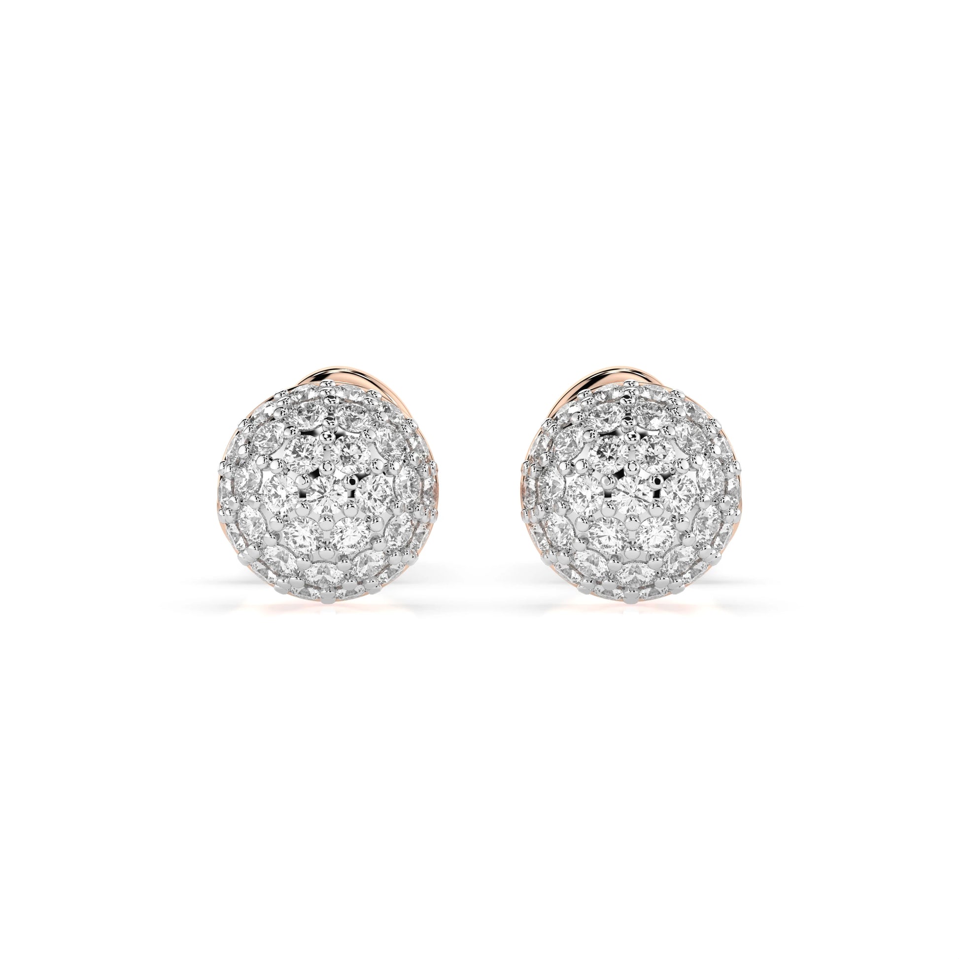 Illusion-Ohrringe (Rund), 0.32 ct — 102-10090/1