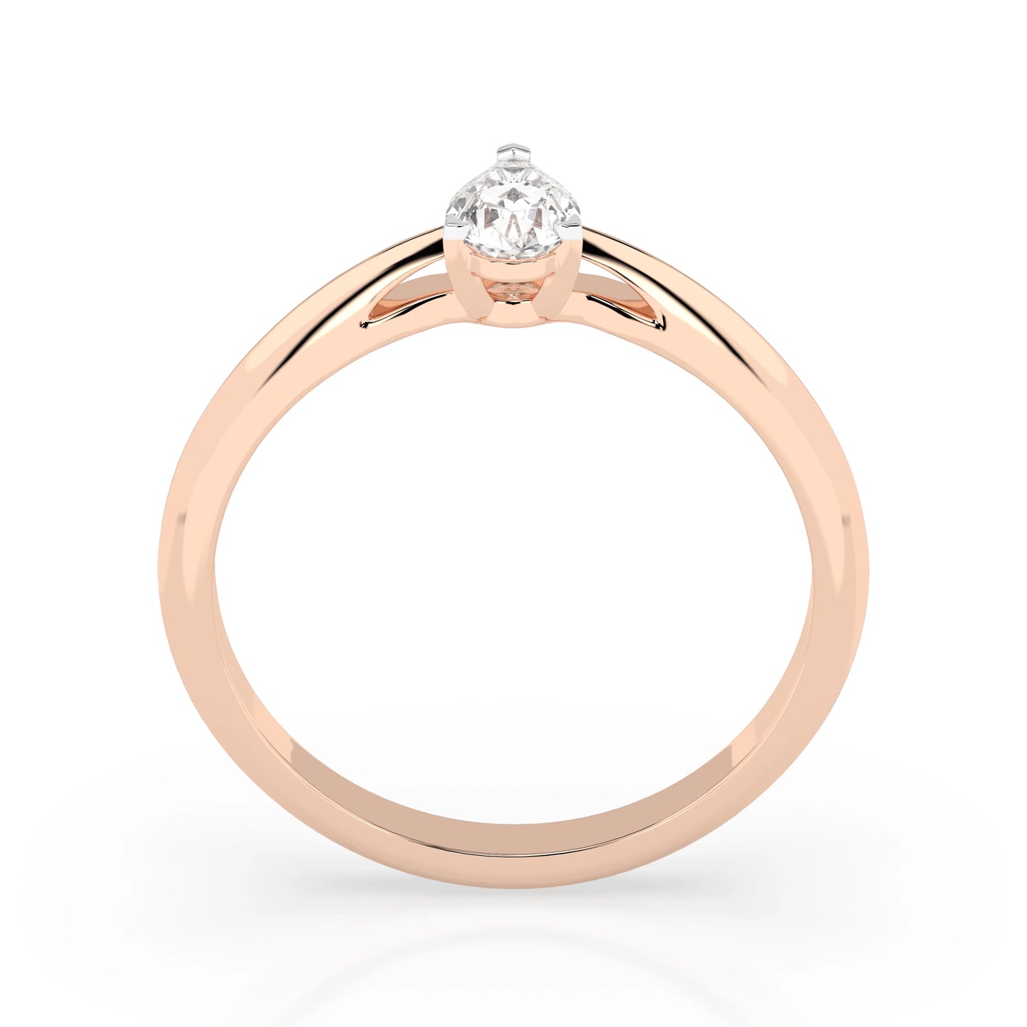 Solitär-Ring (Tropfen), 0.3 ct — 101-10190(0.30)PAR