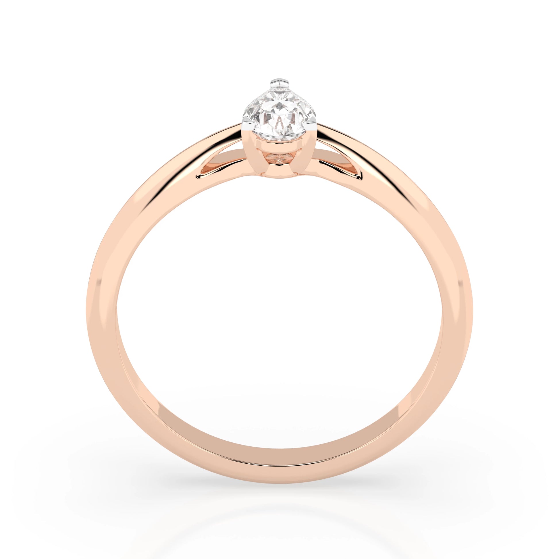 Solitär-Ring (Tropfen), 0.3 ct — 101-10190(0.30)PAR