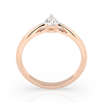Solitär-Ring (Tropfen), 0.3 ct — 101-10190(0.30)PAR