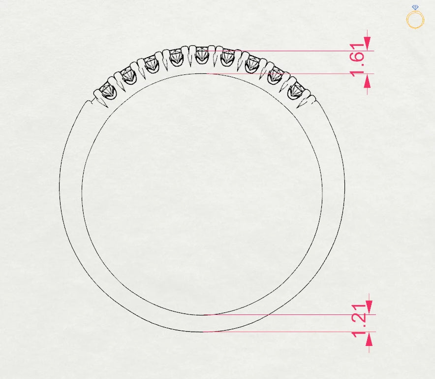 Eternity-Ring (Rund), 0.18 ct — 101-10044/2