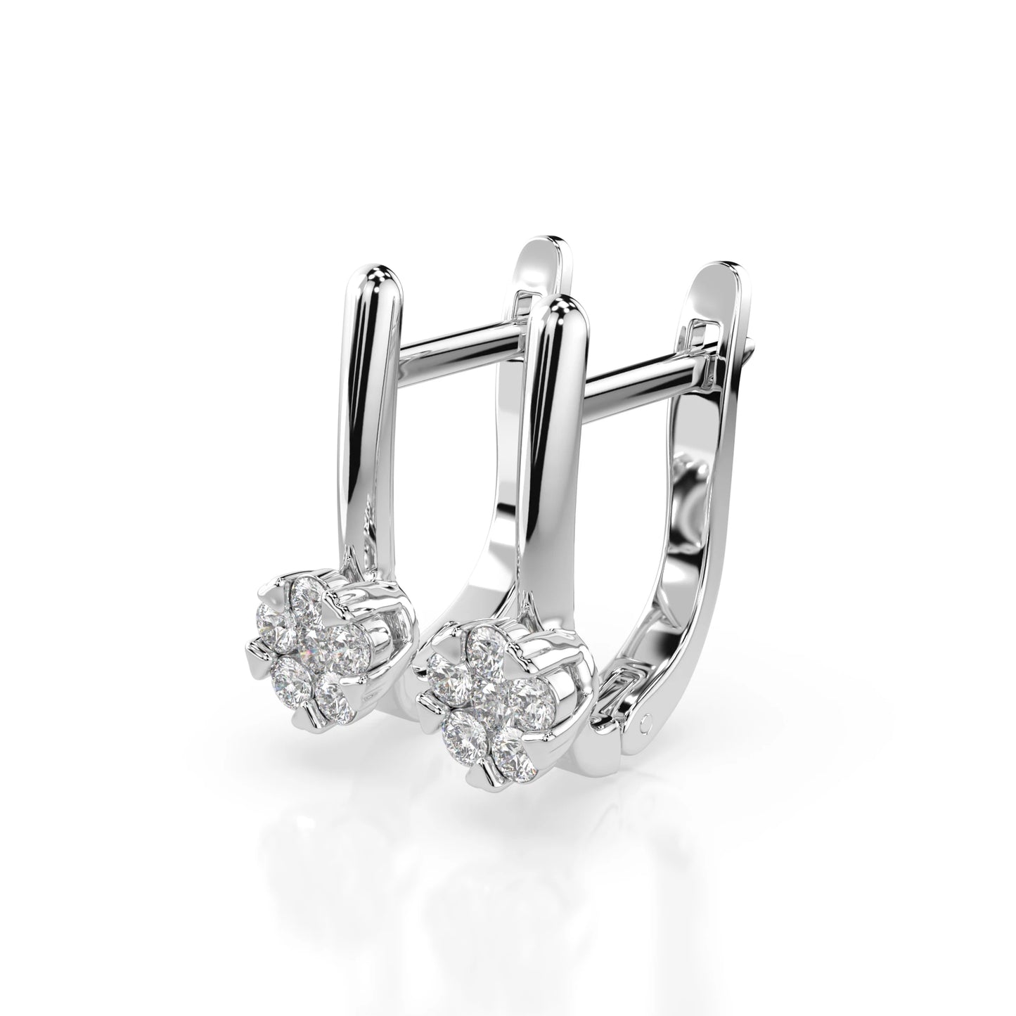 Illusion-Ohrringe (Rund), 0.06 ct — 102-10015/1(2.0)