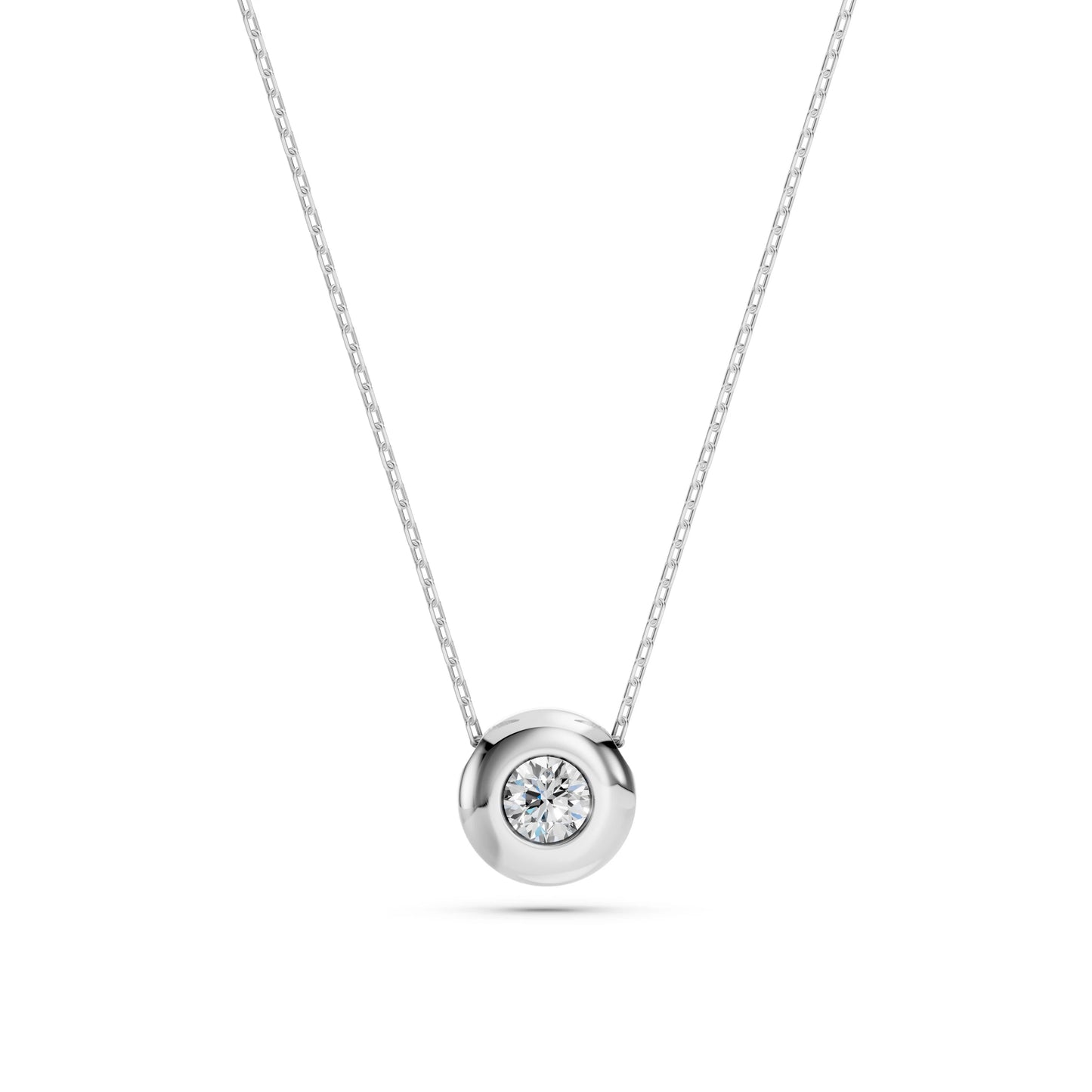 Solitär-Halskette (Rund), 0.15 ct — 104-10007(3.4)
