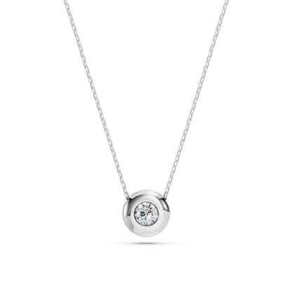 Solitär-Halskette (Rund), 0.15 ct — 104-10007(3.4)