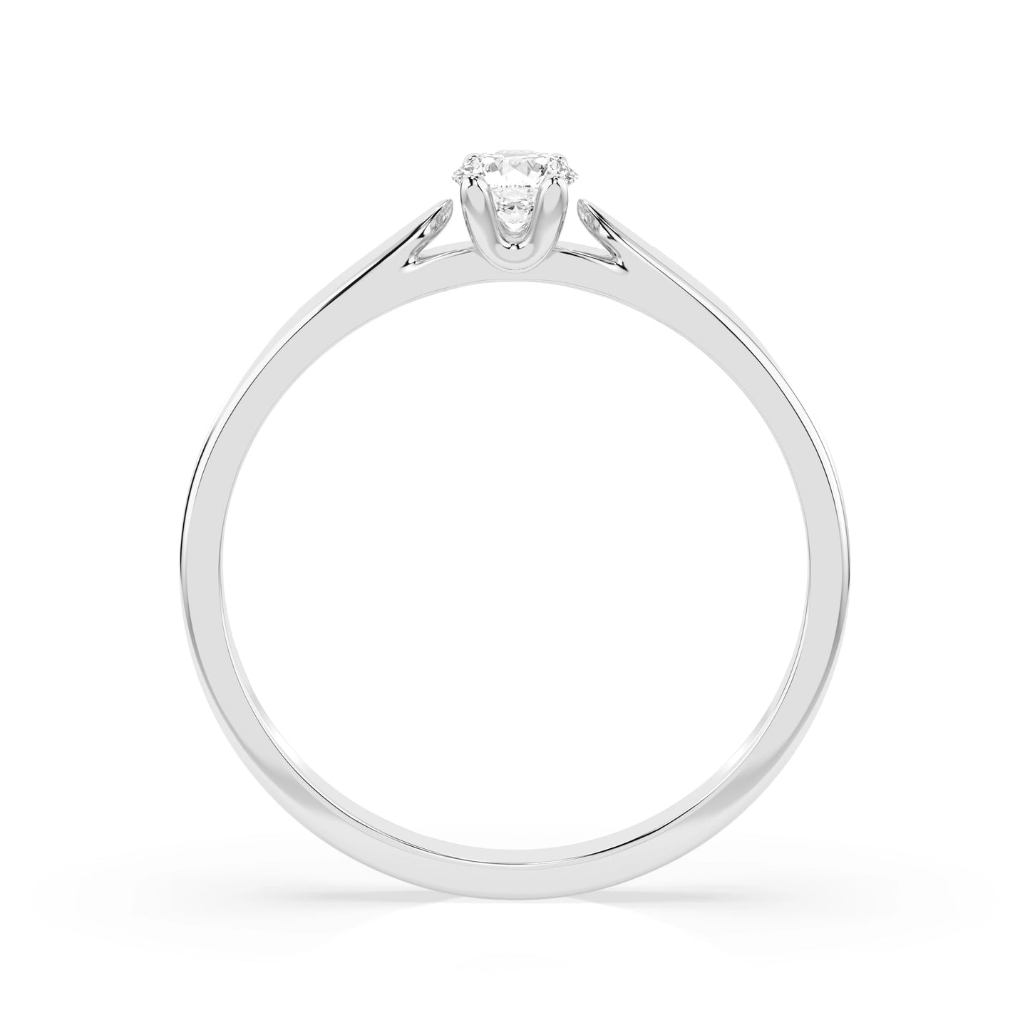 Solitär-Ring (Rund), 0.15 ct — 101-10046(3.4)