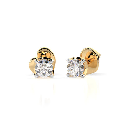 Solitär-Schmetterling-Ohrringe (Rund), 0.2 ct — 102-10020(3.0)