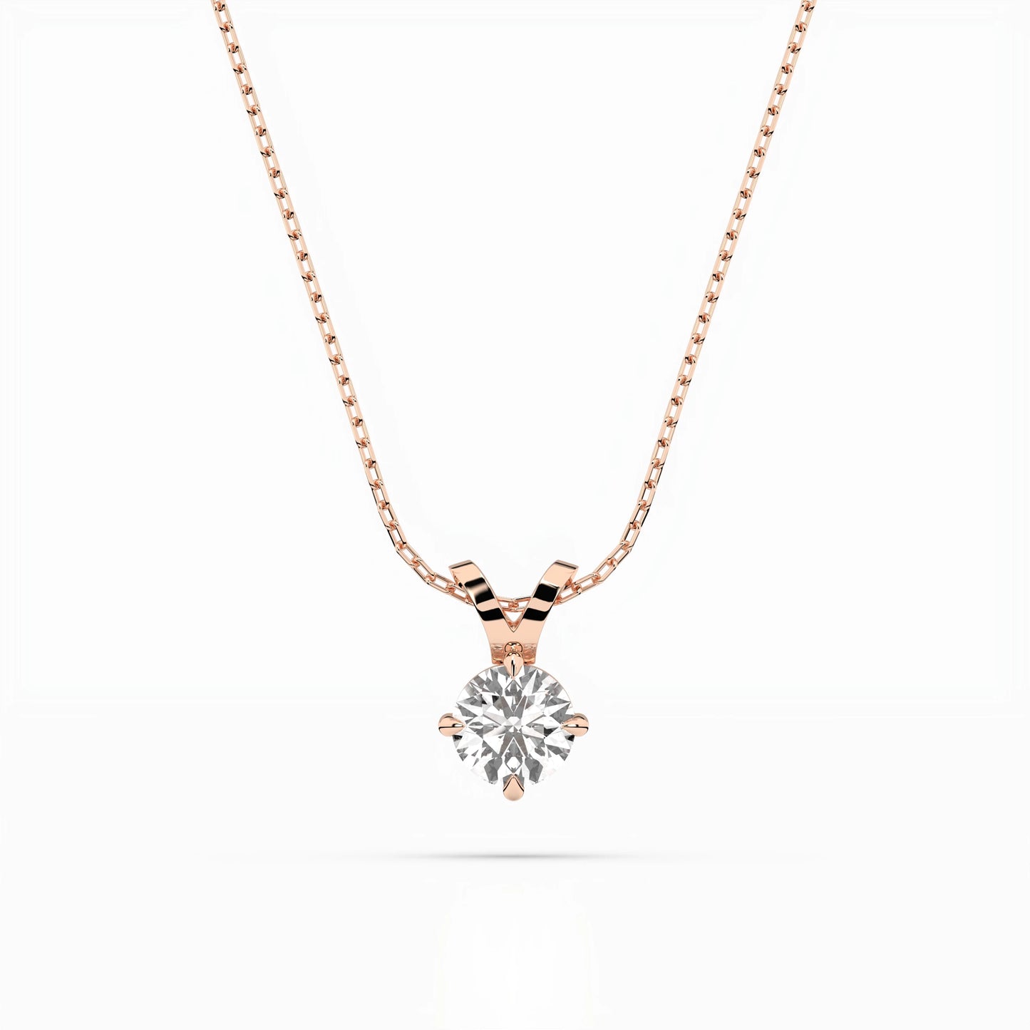 Solitär-Halskette (Rund), 0.3 ct — 104-10037(4.2)