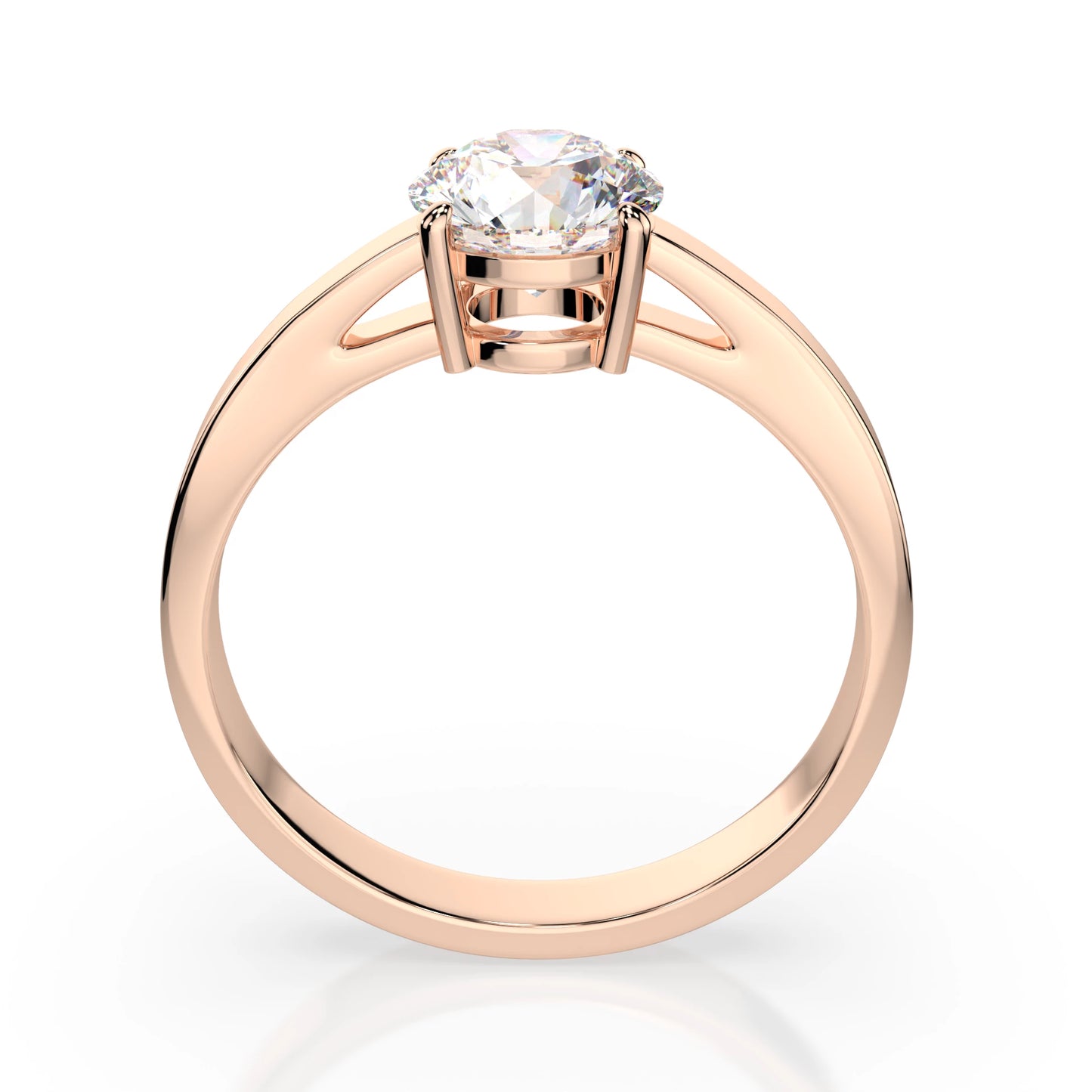 Solitär-Ring (Rund), 1.0 ct — 101-10012/1(6.5)
