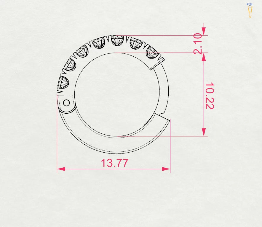 Eternity-Ohrringe (Rund), 0.42 ct — 102-10109(2.0)