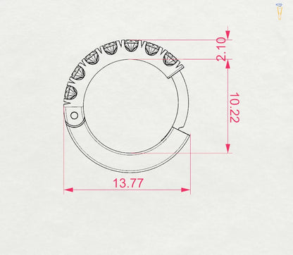 Eternity-Ohrringe (Rund), 0.42 ct — 102-10109(2.0)