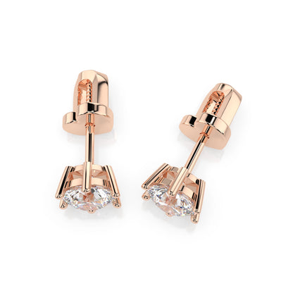 Solitär-Schmetterling-Ohrringe (Rund), 0.8 ct — 102-10151(4.7)