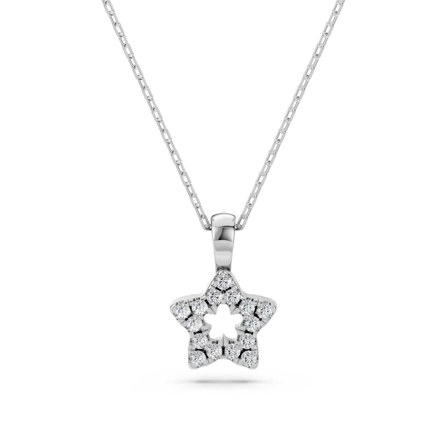 Minimalismus-Halskette (Rund), 0.08 ct — 104-10078