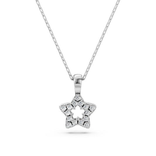Minimalismus-Halskette (Rund), 0.08 ct — 104-10078