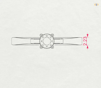 Solitär-Ring (Rund), 0.25 ct — 101-10012/1(4.0)