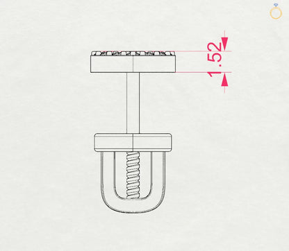 Illusion-Ohrringe (Rund), 0.18 ct — 102-10097